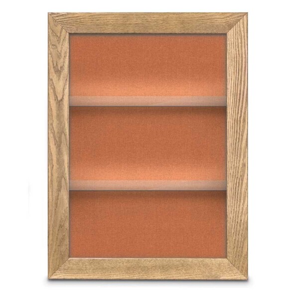Outdoor Enclosed Combo Board, 42"x32", Black Frame/Burgundy & Surf